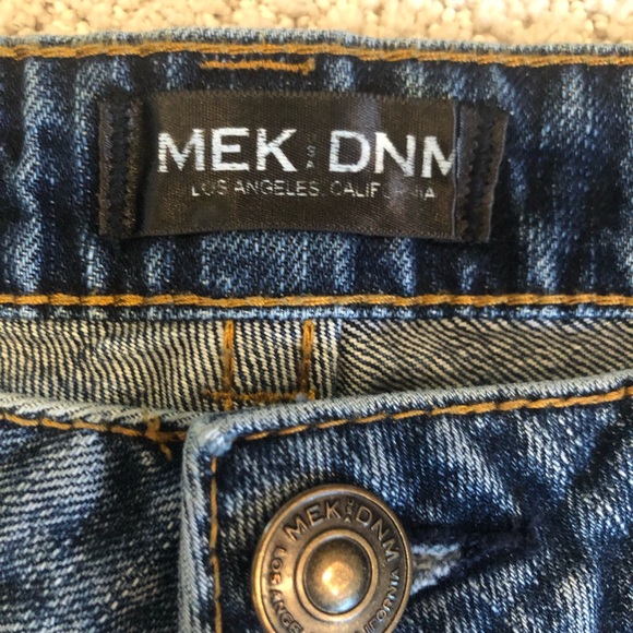 MEK DNM Denim Kroussi Frayed Jean Shorts - Picture 2 of 11